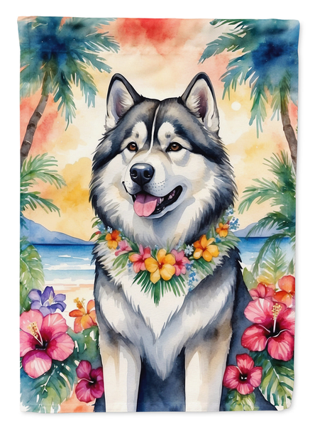 Alaskan Malamute Luau Garden Flag - Darktower Media
