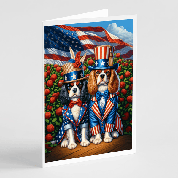 All American Cavalier Spaniel Greeting Cards Pack of 8 - Darktower Media