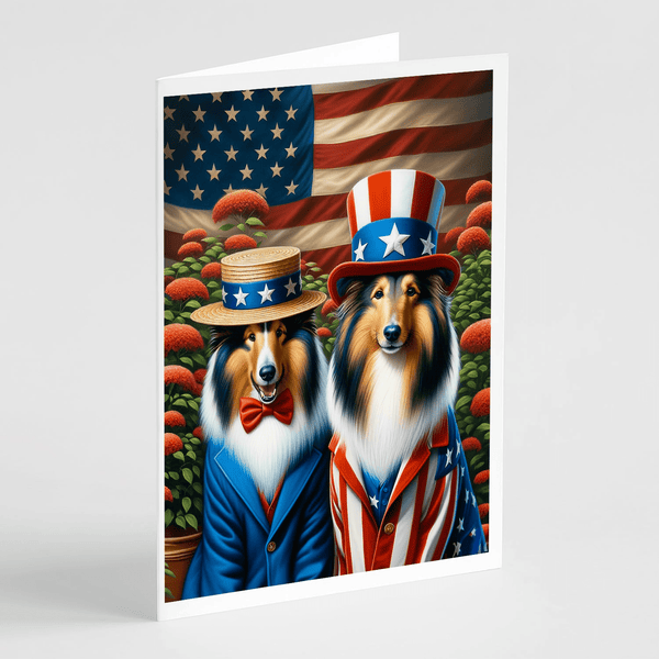 All American Collie Greeting Cards Pack of 8 - Darktower Media