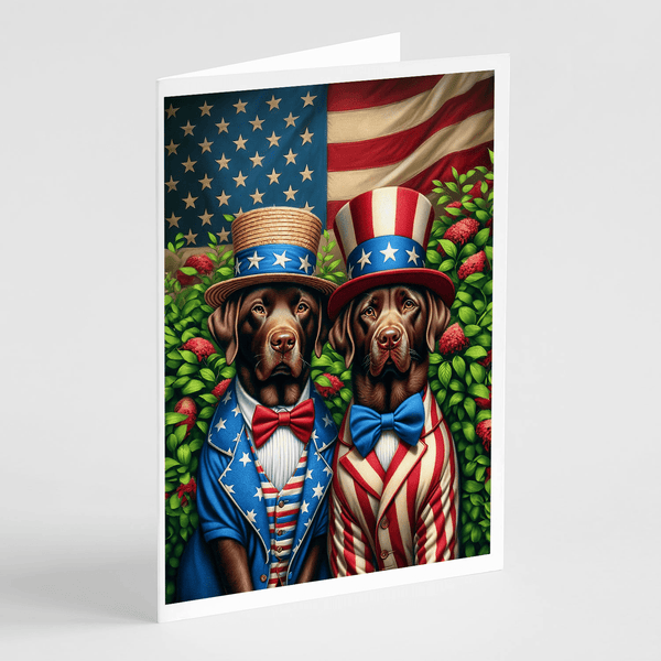 All American Labrador Retriever Greeting Cards Pack of 8 - Darktower Media