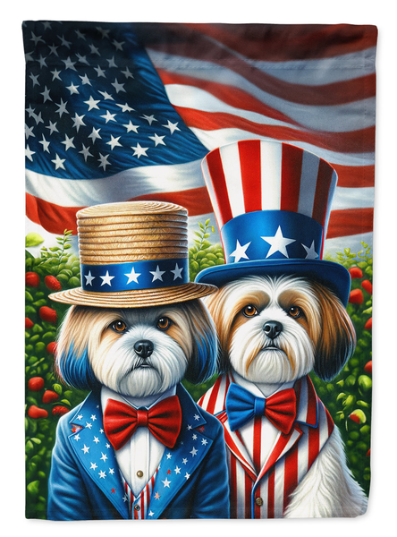 All American Lhasa Apso House Flag - Darktower Media