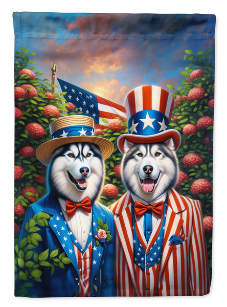 All American Siberian Husky House Flag - Darktower Media