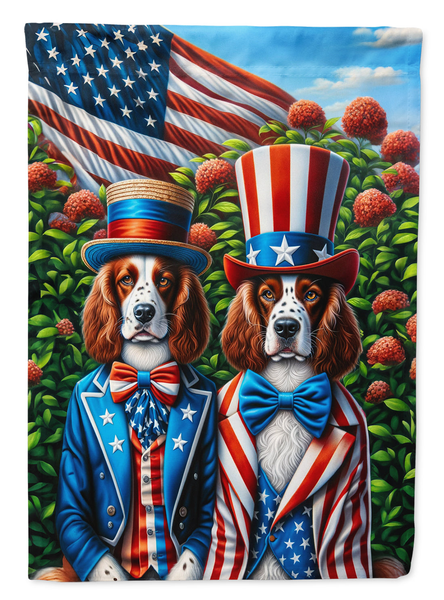 All American Welsh Springer Spaniel House Flag - Darktower Media