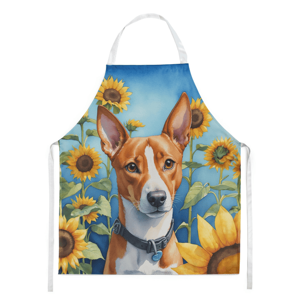 Basenji in Sunflowers Apron - Darktower Media