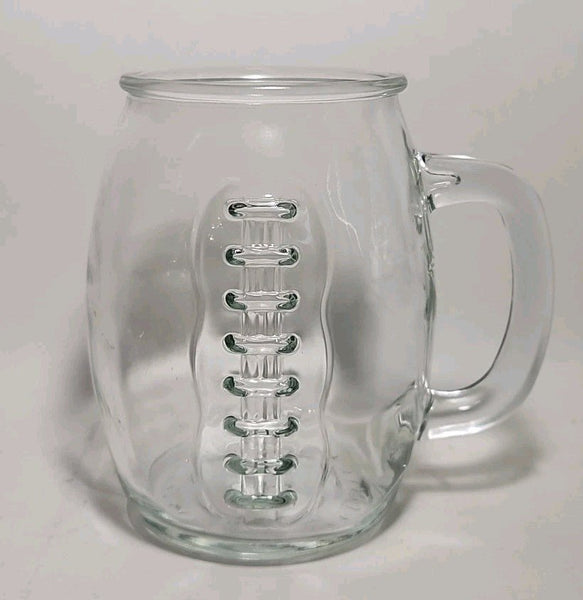 Brand New / XL Glass Football Shaped Beer Mug GL400 - Darktower Media