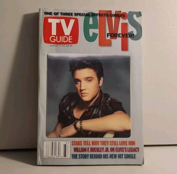 ELVIS AUGUST 17 - 23, 2002 Los Angeles TV GUIDE 50s 3D PICTURE