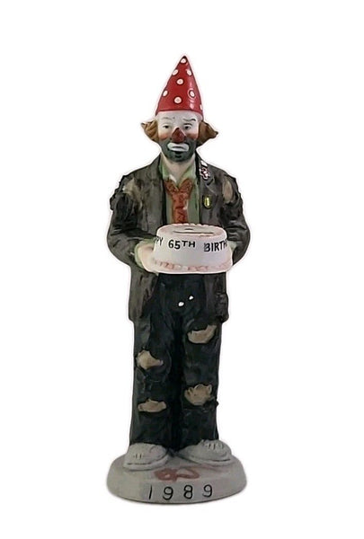 Emmett Kelly Jr Flambro Clown 1989 65th Birthday Porcelain Ornament Signed G304 - Darktower Media