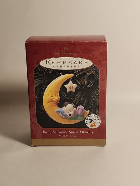 Hallmark Keepsake Ornament 1999 Baby Mickey's Sweet Dreams Mickey & Co. NIB - Darktower Media