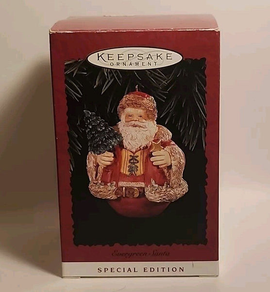 Hallmark Keepsake Ornament Special Edition 1996 Evergreen Santa in box - Darktower Media