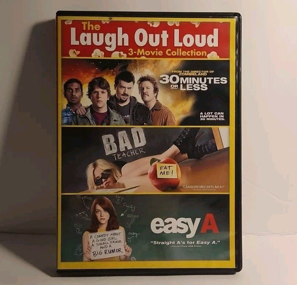Laugh Out Loud: 30 Minutes or Less / Bad Teacher / Easy A (DVD, 2 - Disc Set) USA - Darktower Media