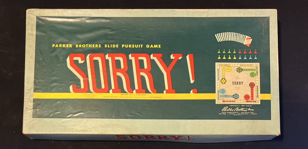 ORIGINAL Vintage 1958 Parker Brothers Sorry! Board Game Complete - Darktower Media