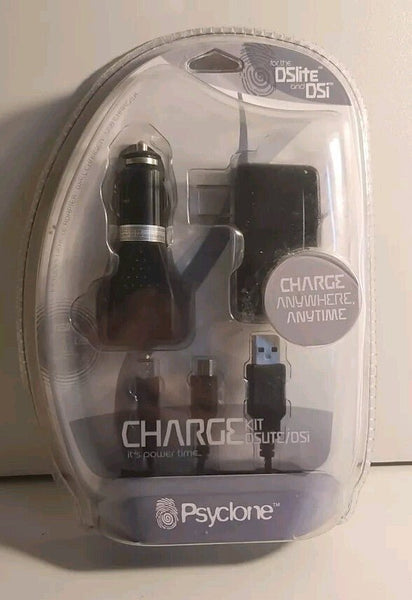 Psyclone 6 - in - 1 Nintendo DSLITE and DSi Charging Kit Black NEW - Darktower Media