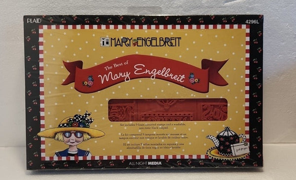 The Best of Mary Engelbreit Stamp Set: 9 Foam Mounted Stamps & Inkpad NIB - Darktower Media