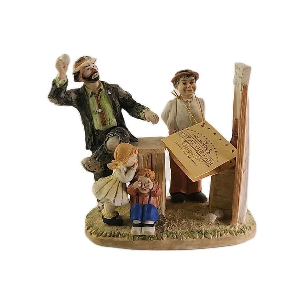 The Emmett Kelly Jr Day At The Fair Clown Ball Toss Flambro Signed Numbered G99 - Darktower Media