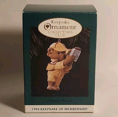 1994 Hallmark Christmas Ornament- Holiday Pursuit (Keepsake of Membership) NIB