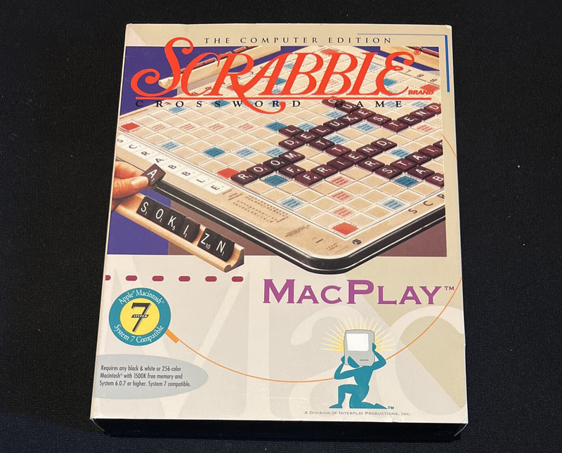 1994 Scrabble Crossword Computer Game Macintosh MacPlay OS X 6.0.7 complete Nm - Darktower Media