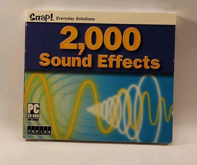 2,000 Sound Effects - Snap! CD-ROM 2003 with slipcover w1s1 1364