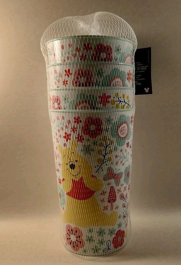 2024 Silver Buffalo - Winnie the Pooh Plastic Cups 22oz 5.75in Tall 4 PK 3798 - Darktower Media