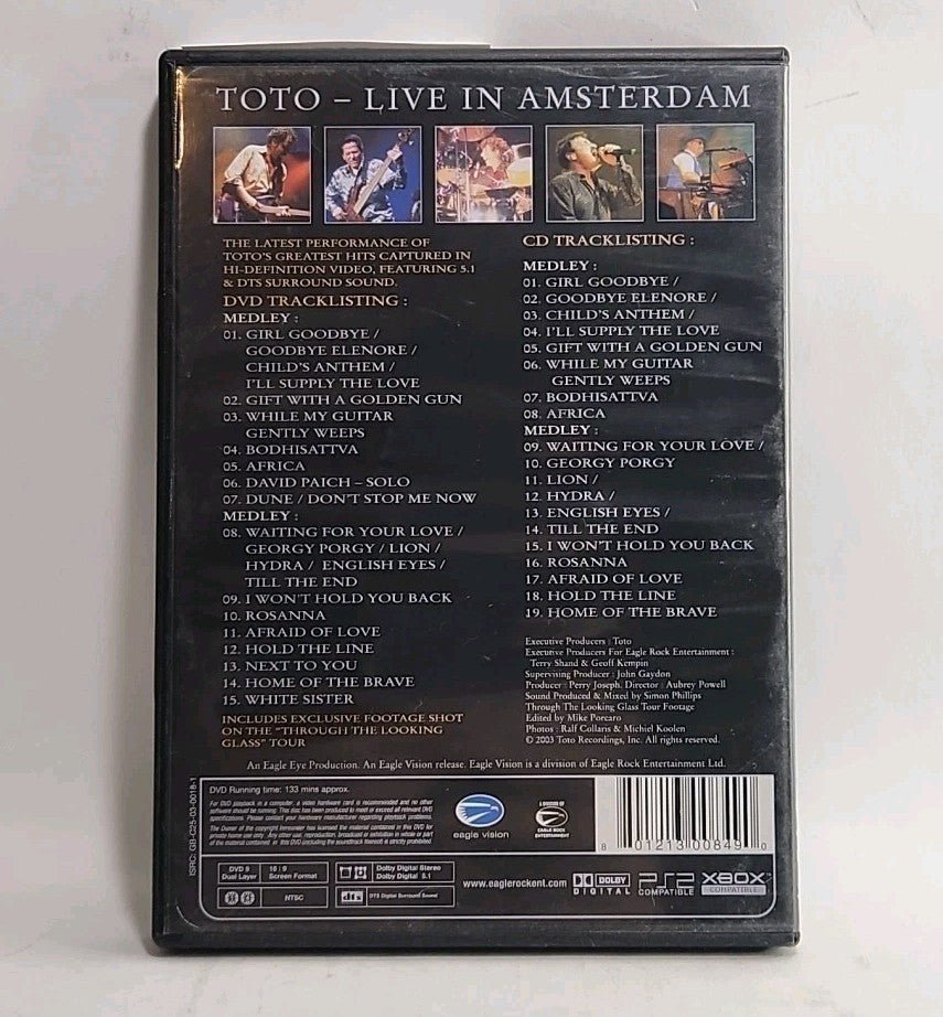 25th Anniversary TOTO - Live in Amsterdam (DVD/CD) Eagle Vision 2003 5071 - Darktower Media