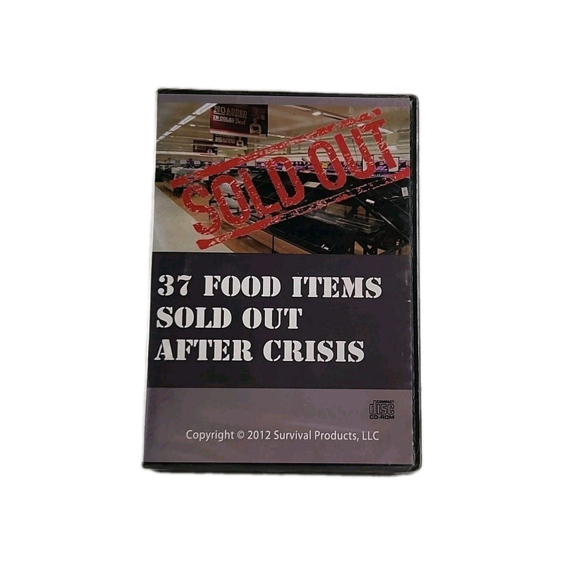37 Food Items Sold Out After Crisis PC CD ROM 2012 Survival Products NEW w1 4193 - Darktower Media