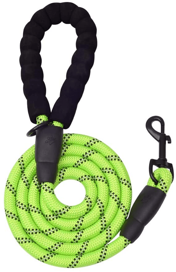 5 FT Thick Highly Reflective Dog Leash - Green - Darktower Media