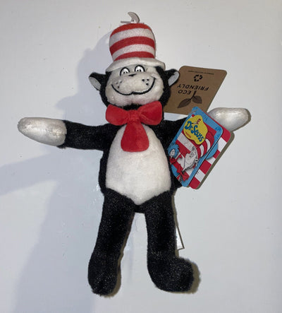 9" Cat in the Hat Black & White Plush Dr. Seuss Aurora 2021 NWT Free Shipping