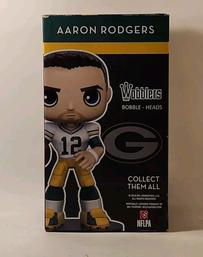 AARON RODGERS Green Bay Packers 2016 Funko WOBBLERS Bobblehead Light Box Wear - Darktower Media