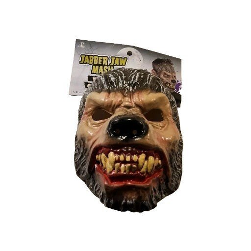 Adult Teen Jabber Jaw WOLF MAN Halloween Costume Accessory MASK jaw moves c35 - Darktower Media
