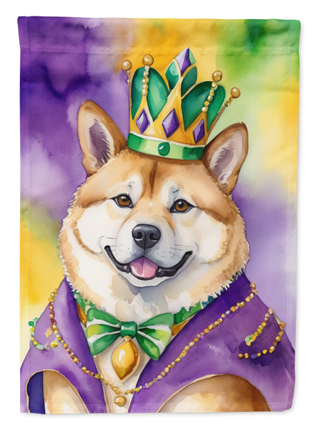 Akita King of Mardi Gras House Flag - Darktower Media