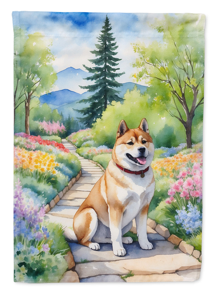 Akita Spring Garden House Flag - Darktower Media