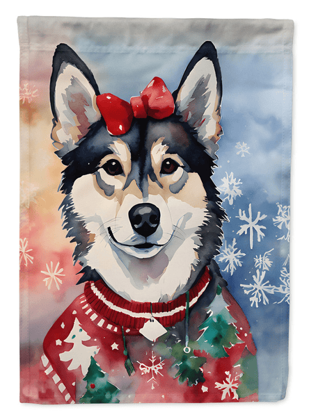 Alaskan Klee Kai Christmas Garden Flag - Darktower Media