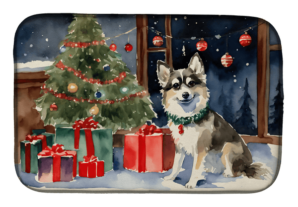 Alaskan Klee Kai Cozy Christmas Dish Drying Mat - Darktower Media