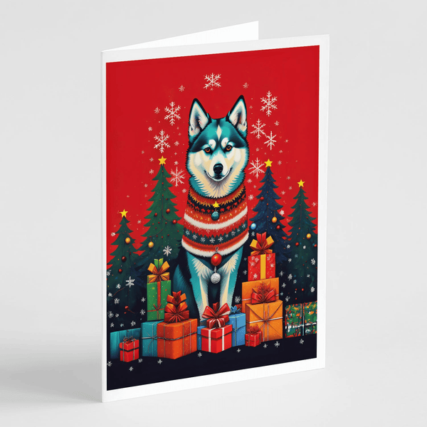 Alaskan Klee Kai Holiday Christmas Greeting Cards Pack of 8 - Darktower Media