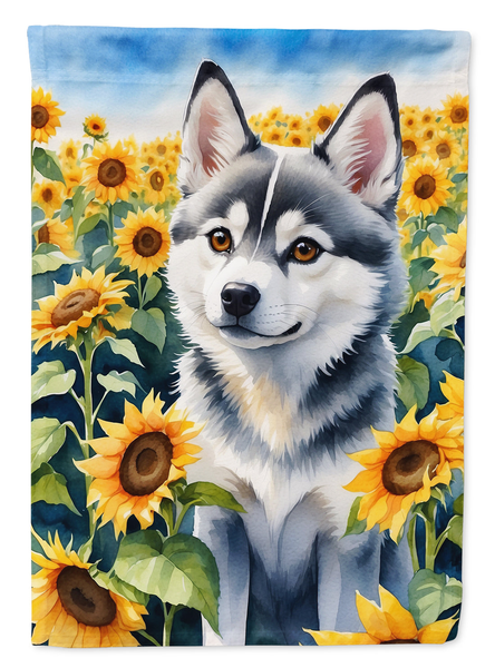 Alaskan Klee Kai in Sunflowers House Flag - Darktower Media