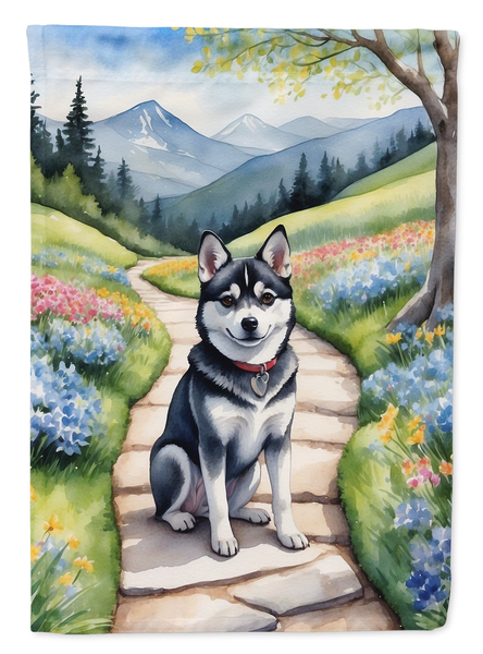 Alaskan Klee Kai Spring Garden House Flag - Darktower Media