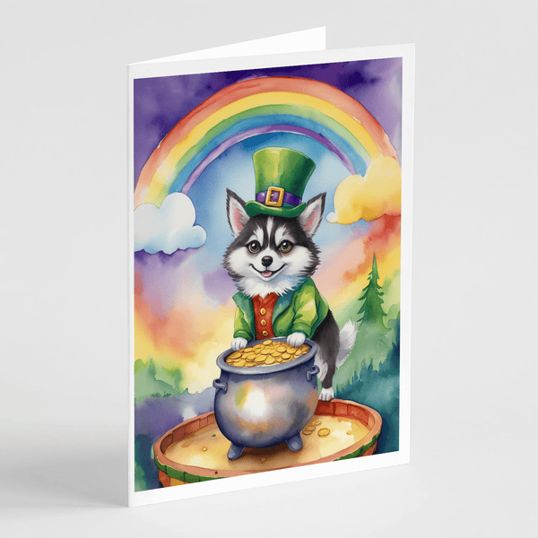 Alaskan Klee Kai St Patrick's Day Greeting Cards Pack of 8 - Darktower Media
