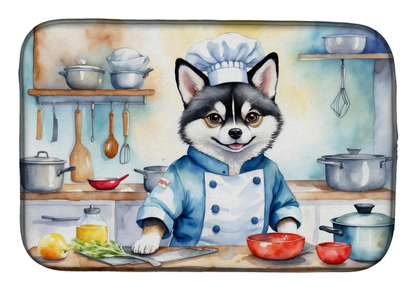 Alaskan Klee Kai The Chef Dish Drying Mat - Darktower Media