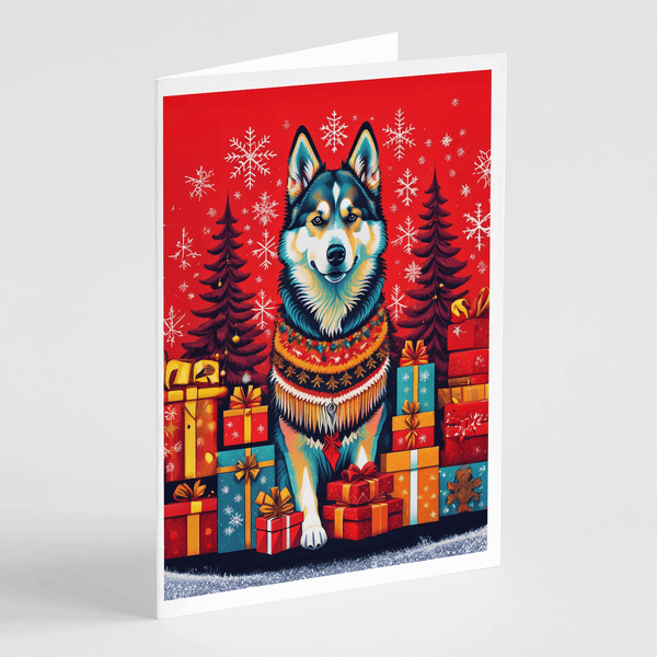 Alaskan Malamute Holiday Christmas Greeting Cards Pack of 8 - Darktower Media