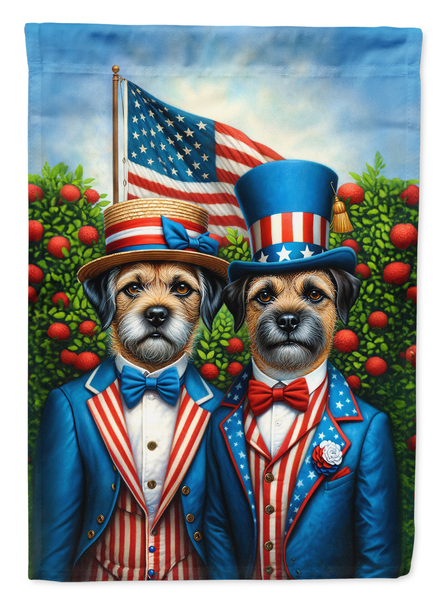 All American Border Terrier Garden Flag - Darktower Media
