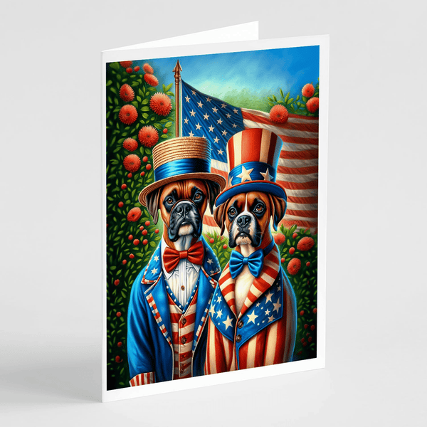 All American Boxer Greeting Cards Pack of 8 - Darktower Media