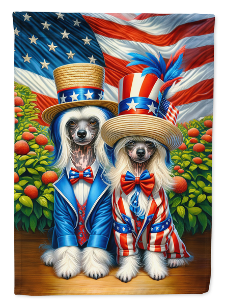 All American Chinese Crested Garden Flag - Darktower Media