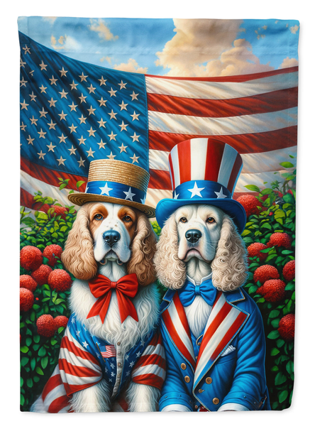 All American Clumber Spaniel House Flag - Darktower Media
