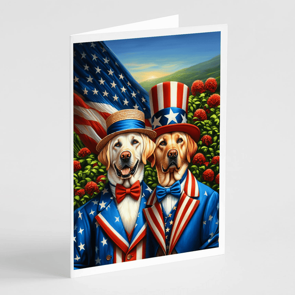 All American Labrador Retriever Greeting Cards Pack of 8 - Darktower Media