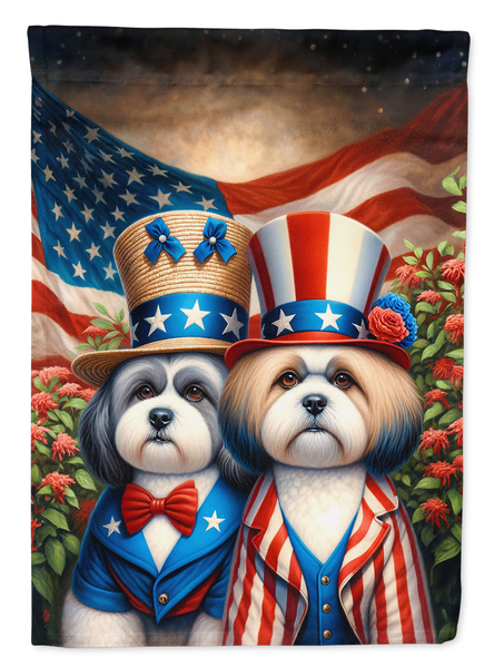 All American Lhasa Apso Garden Flag - Darktower Media