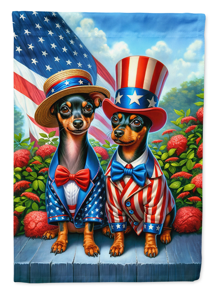 All American Miniature Pinscher House Flag - Darktower Media