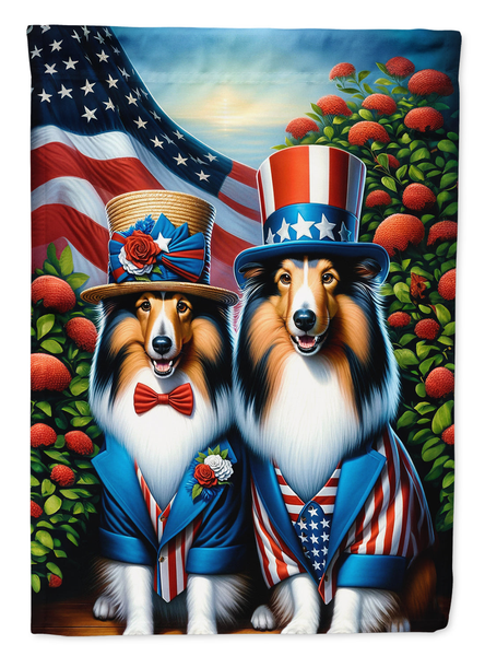 All American Sheltie Garden Flag - Darktower Media