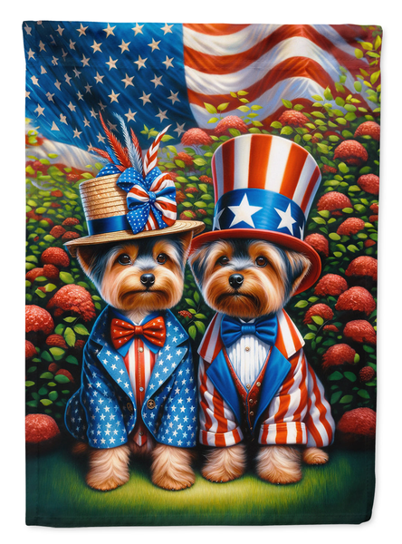 All American Yorkshire Terrier Garden Flag - Darktower Media