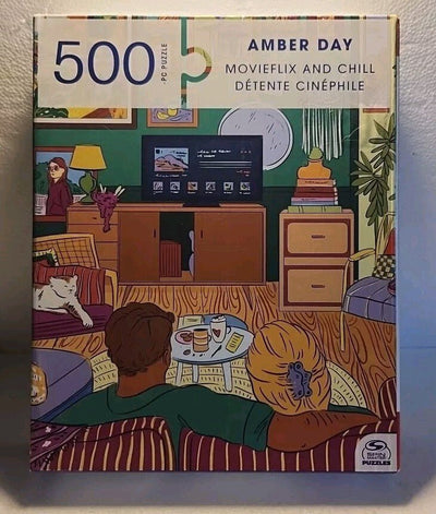 Amber Day Spin Master 500 Piece Jigsaw Puzzle MovieFlix and Chill NIB