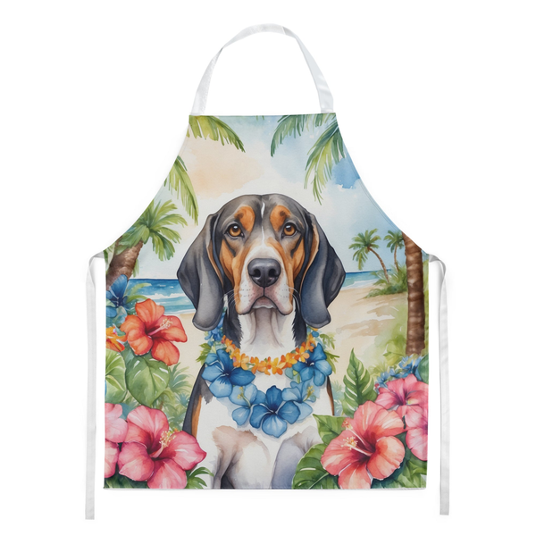American English Coonhound Luau Apron - Darktower Media