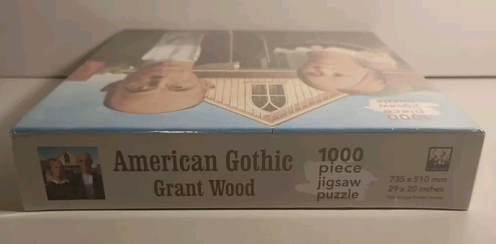 American Gothic by Grant Wood 1000 piece puzzle - Flame Tree Publishing UK - Darktower Media